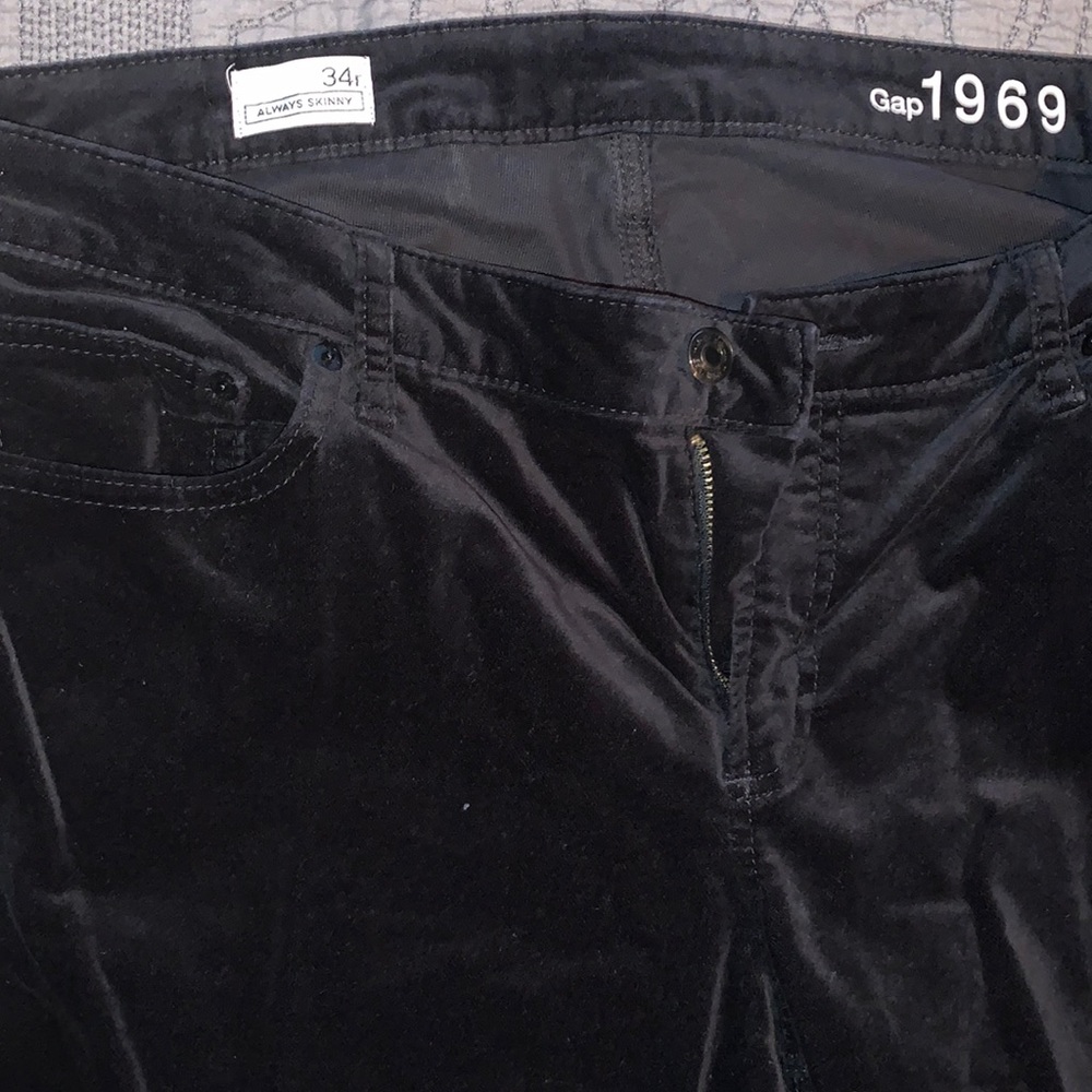 Gap Black Velvet Always Skinny Pant